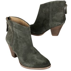 SPLENDID Spl-Ryebrook 8.5M Gray Suede Leather Zip